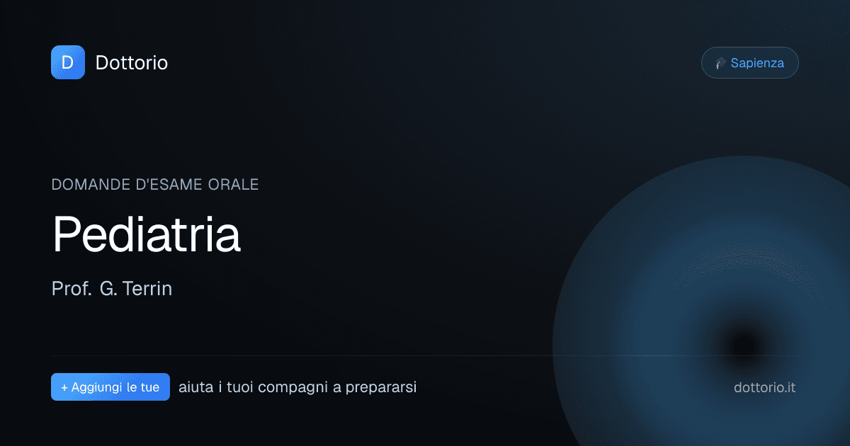 L'immagine Open Graph del link /share: logo Dottorio, badge università, nome materia, professore, CTA "Aggiungi le tue"